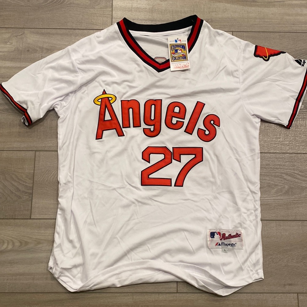 authentic majestic angel jersey (Trout)